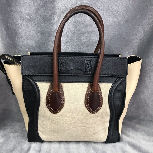 CELINE MICRO TOTE LUGGAGE TRICOLOR VGC FINAL SALE - Picture 2 of 8